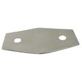 Westbrass Two-Hole Remodel Plate in Satin Nickel D504-07